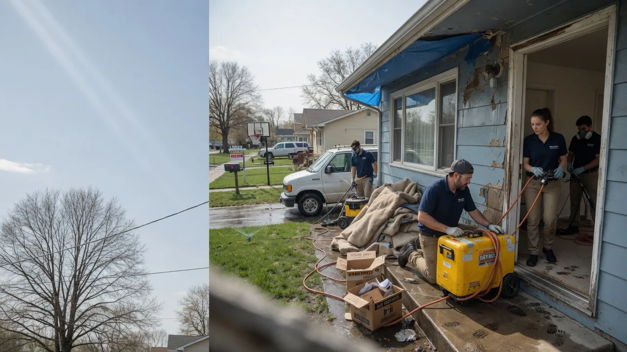 Basement Flood Cleanup in Thomasboro, IL near me
